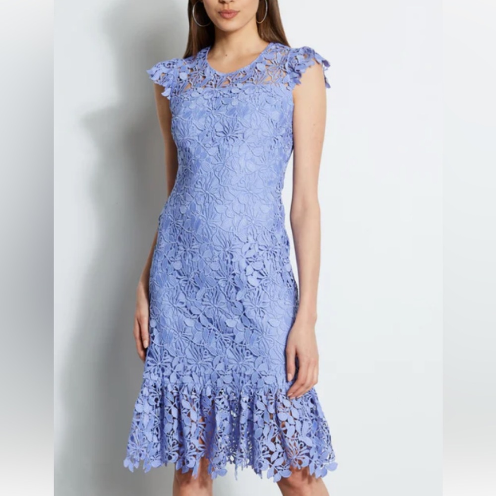 ISO this Elie Tahari Vine Lace Dress in Wisteria color.  Size 12.